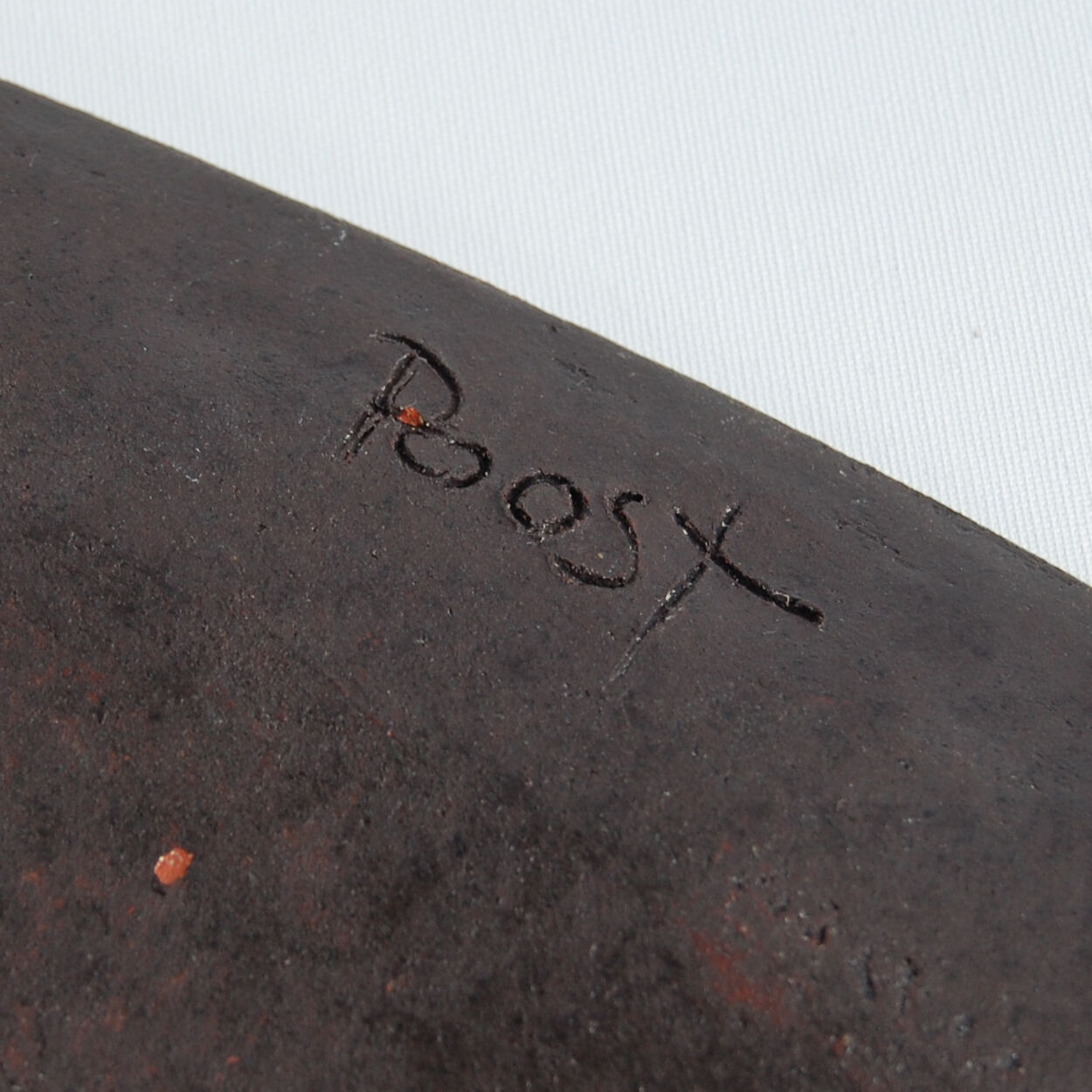 Brutalist ceramic dish by Pieter Oosterlinck - Belgium 1970s