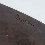 Brutalist ceramic dish by Pieter Oosterlinck - Belgium 1970s