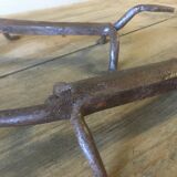 Door handles "Lizards" in handcrafted recycled wrought iron