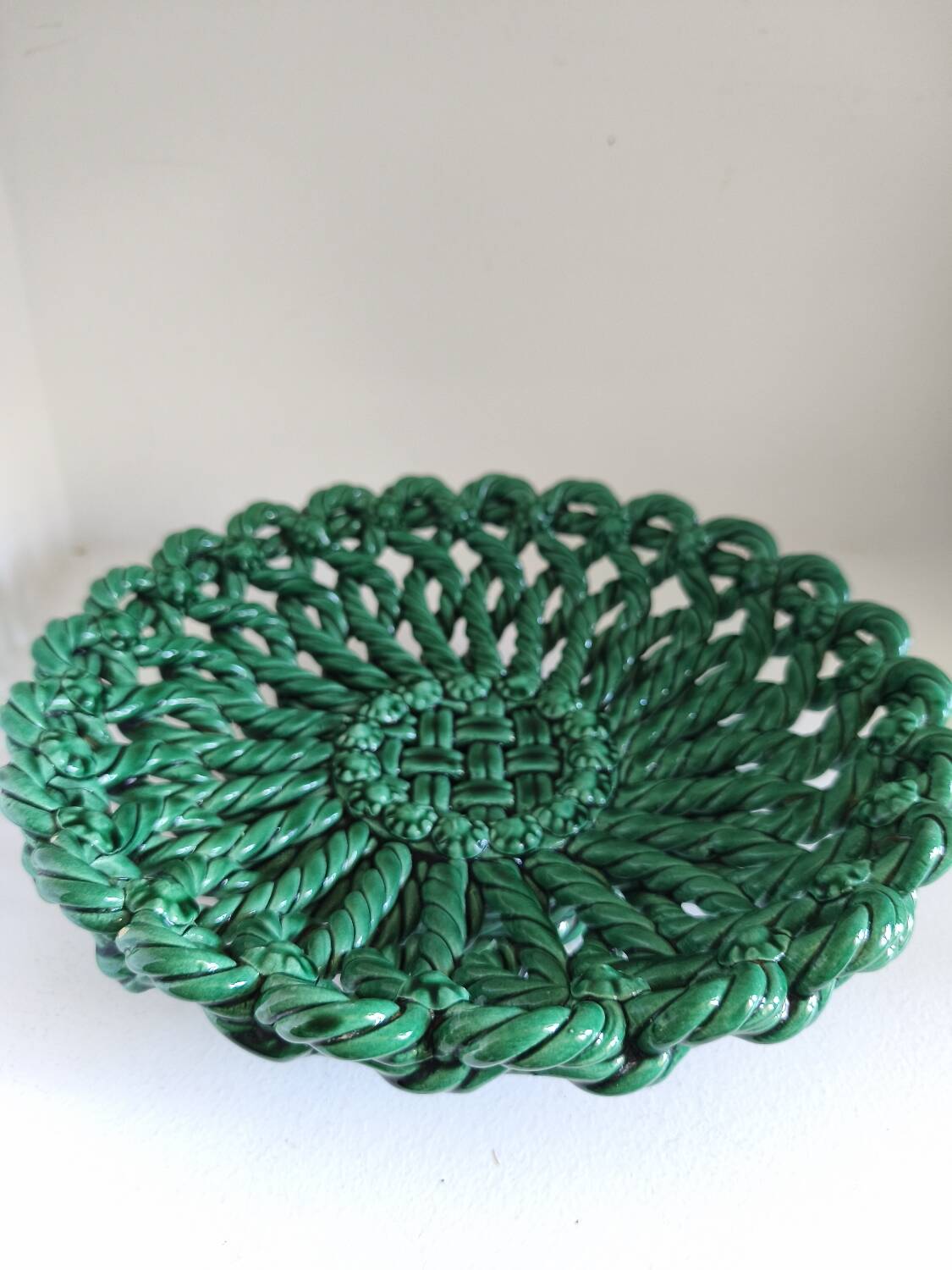 Woven ceramic basket Vallauris