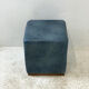 Vintage pouf 70's skaï bleu