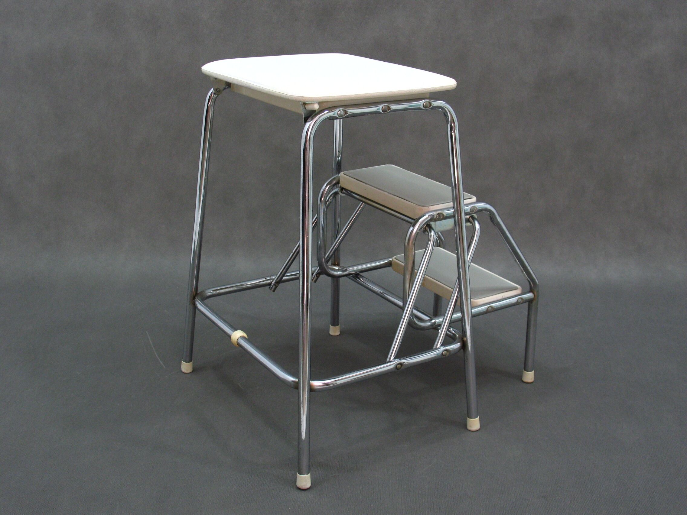 Vintage Metal Stool, 1980s