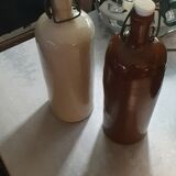Enamelled terracotta bottles
