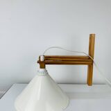 Vintage Ikea pine accordion folding wall lamp, 1980s