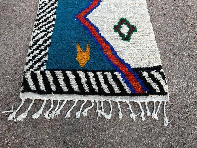 Handmade natural wool rug