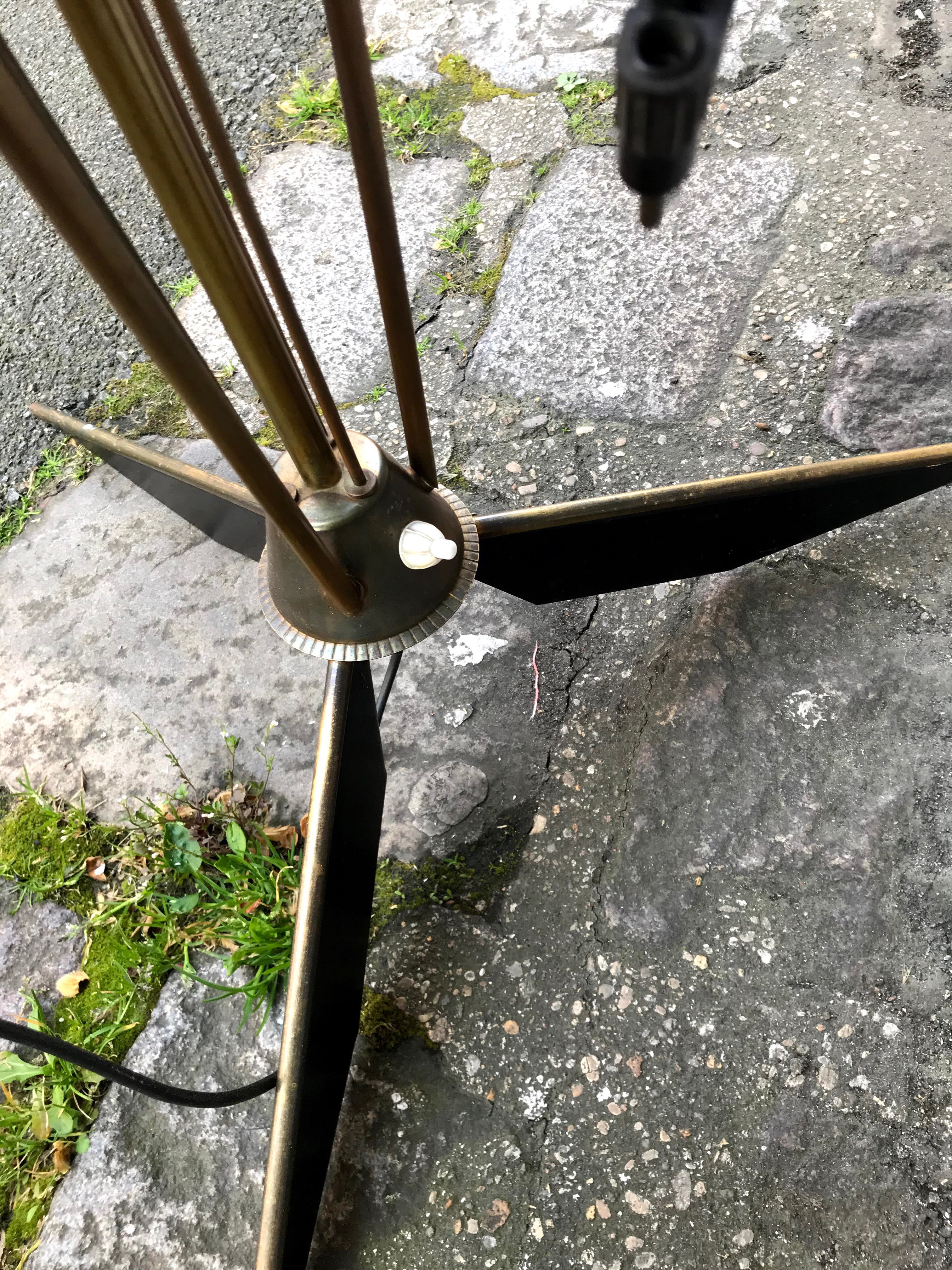 Vintage lamp 3-branch 1960s lamp