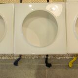 Vintage white glass Lita ceiling lamp