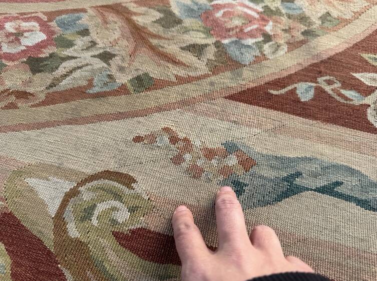 Aubusson style knotted rug 312x245 cm