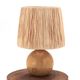 Small ball lamp in light wood, raffia lampshade, 1990s