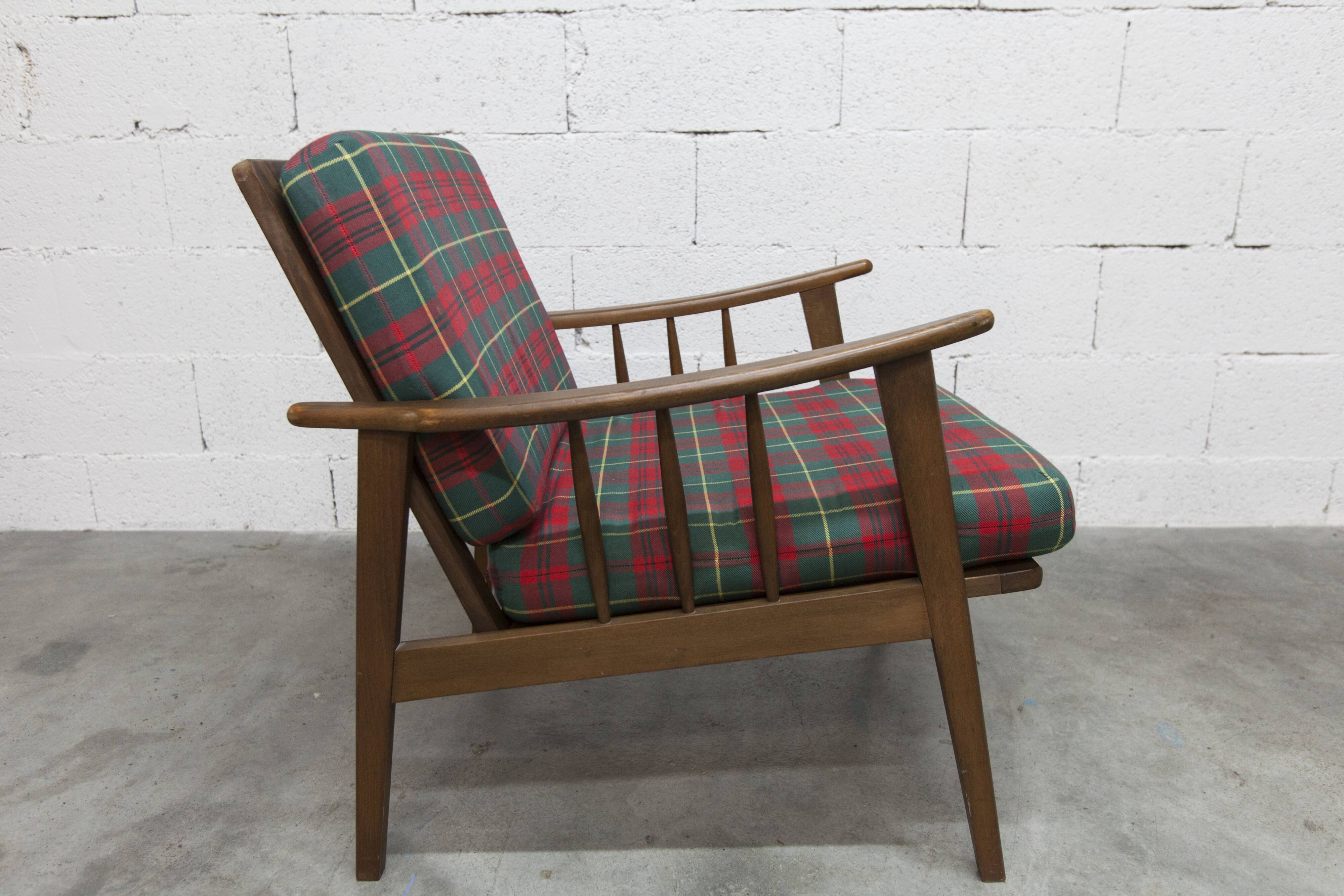 Scandinavian teak armchair, 1960s, Scottish style, collapsible
