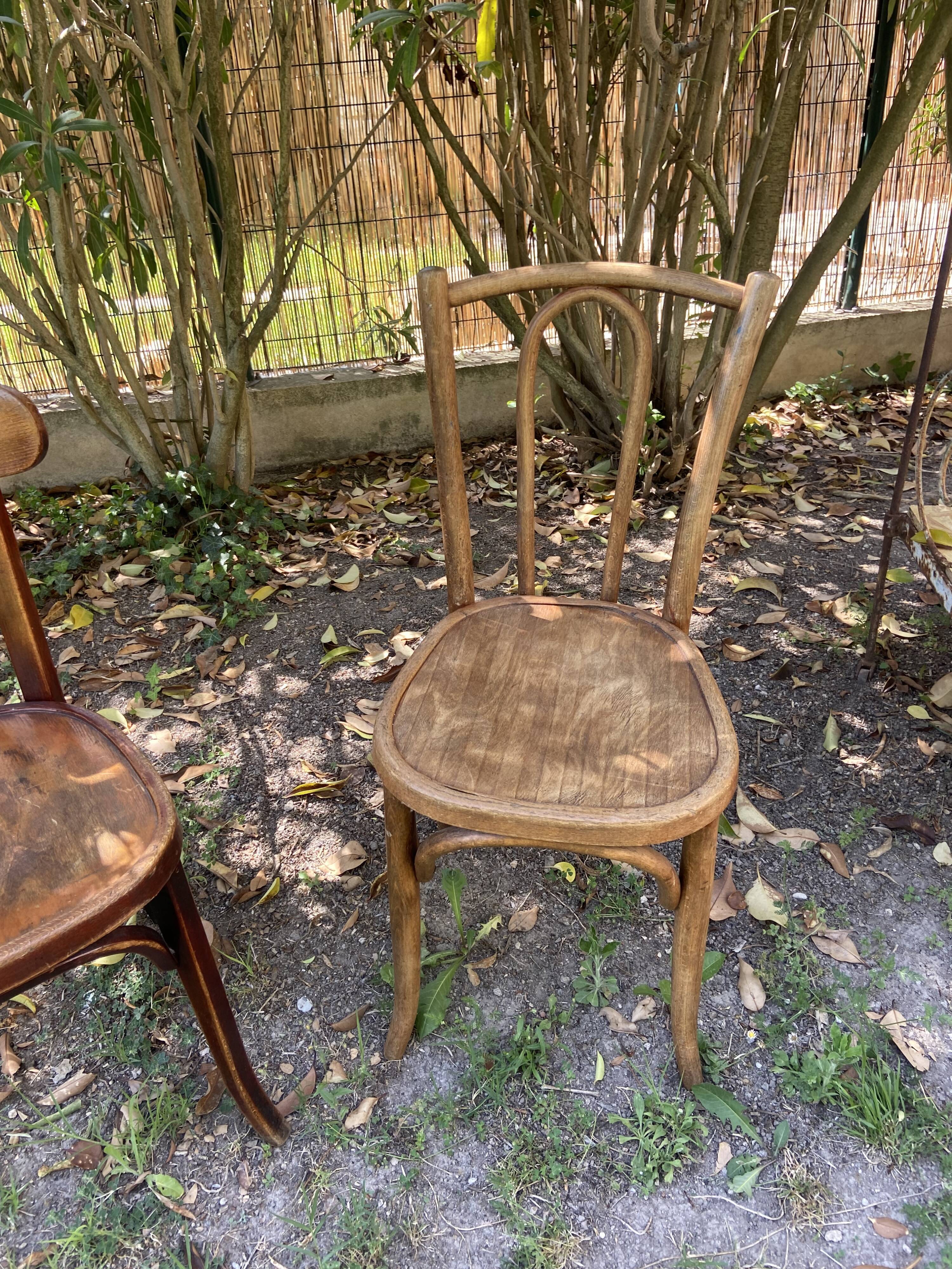 Duo de chaises bistrot vintage