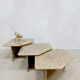 Vintage Italian marble low pull-out table