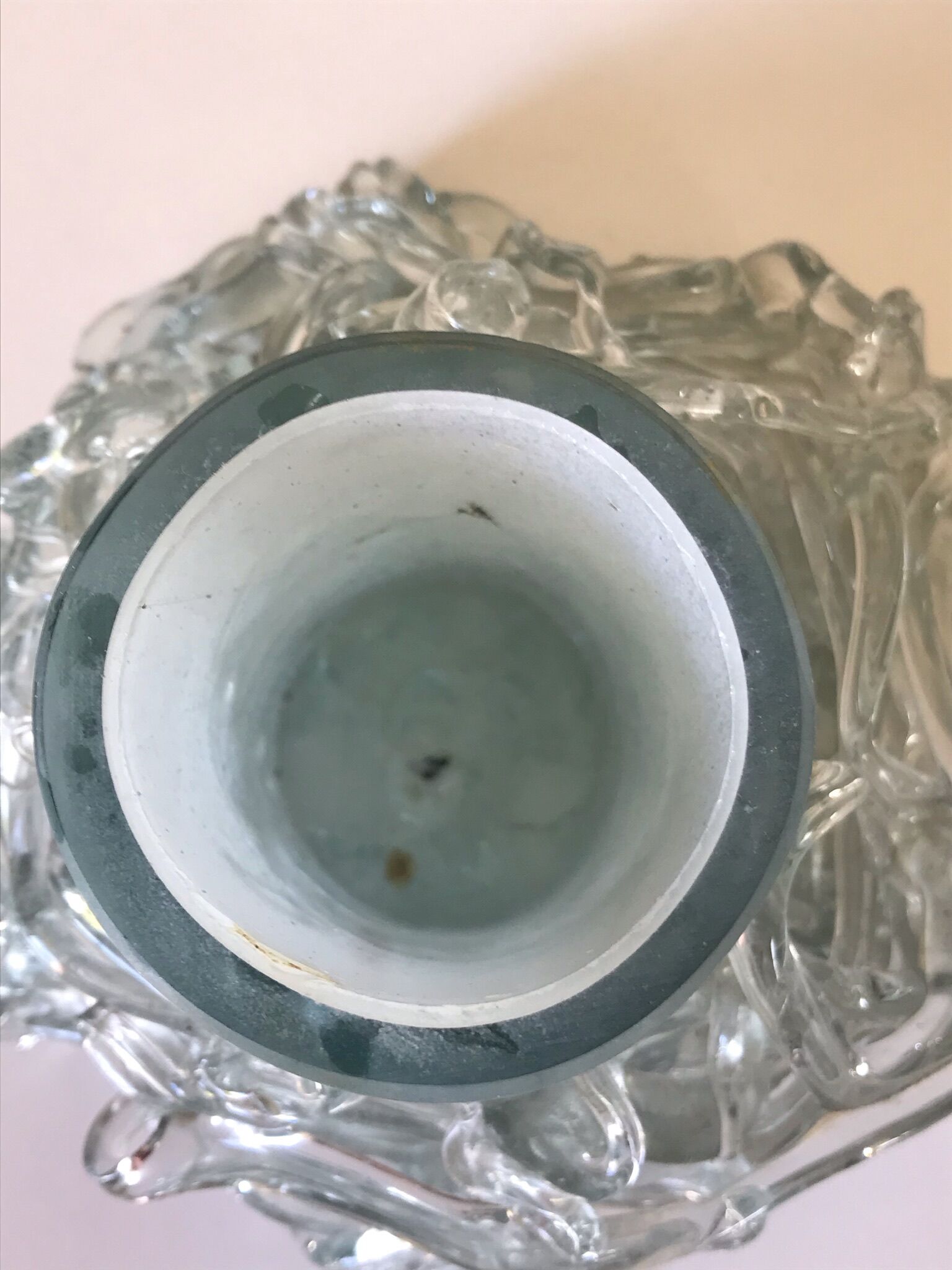 Design glass vase annees 80