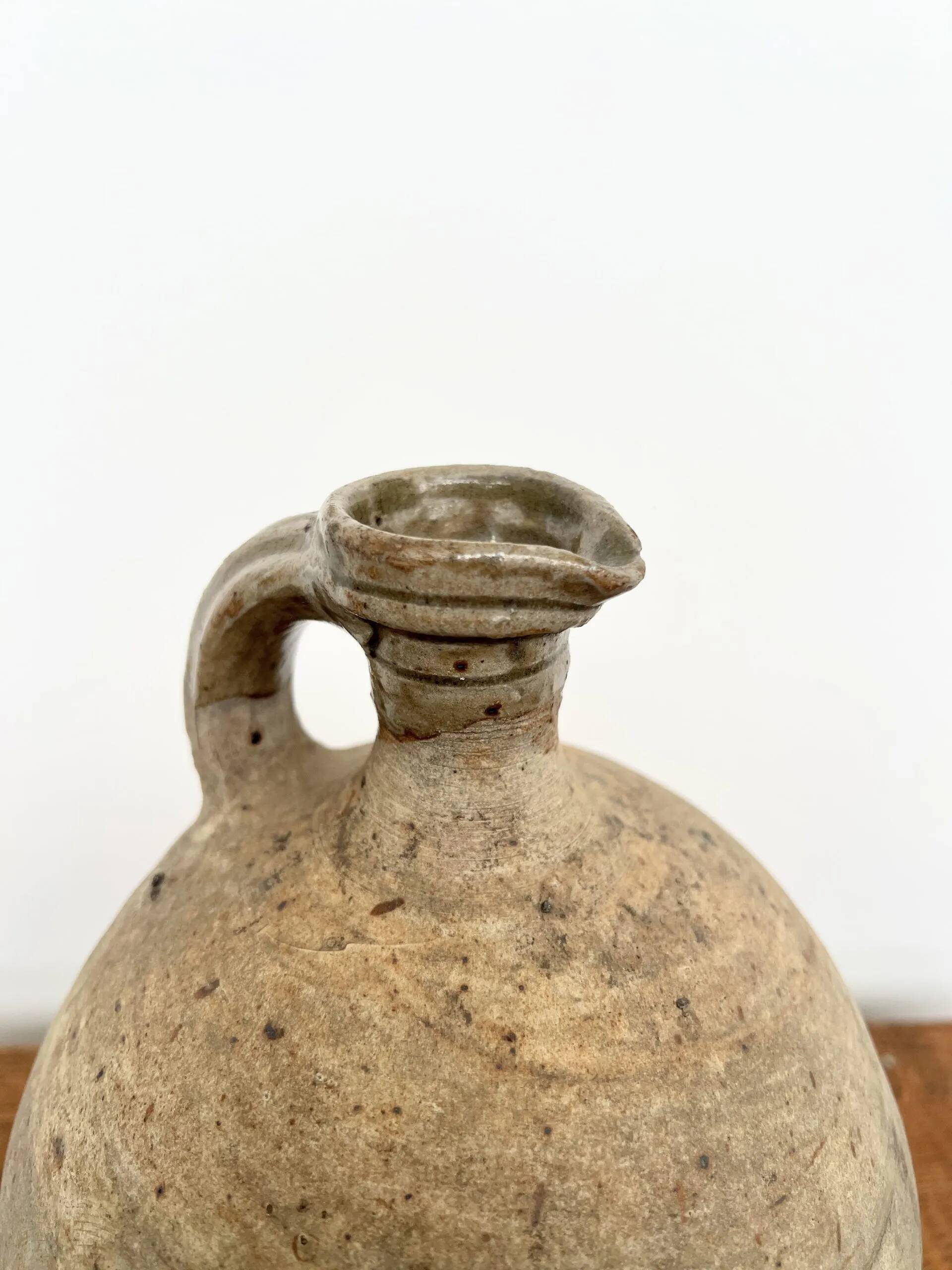Antique raw terracotta jar