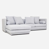 Canapé d’angle malmo gris colombe, design scandinave