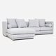 Canapé d’angle malmo gris colombe, design scandinave