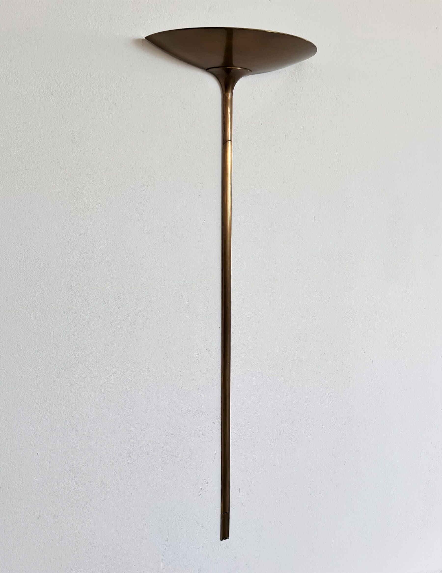 Florian Schulz Vintage Wall Sconce in Brushed Brass, 1970s