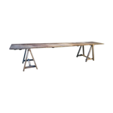 Table set on trestles