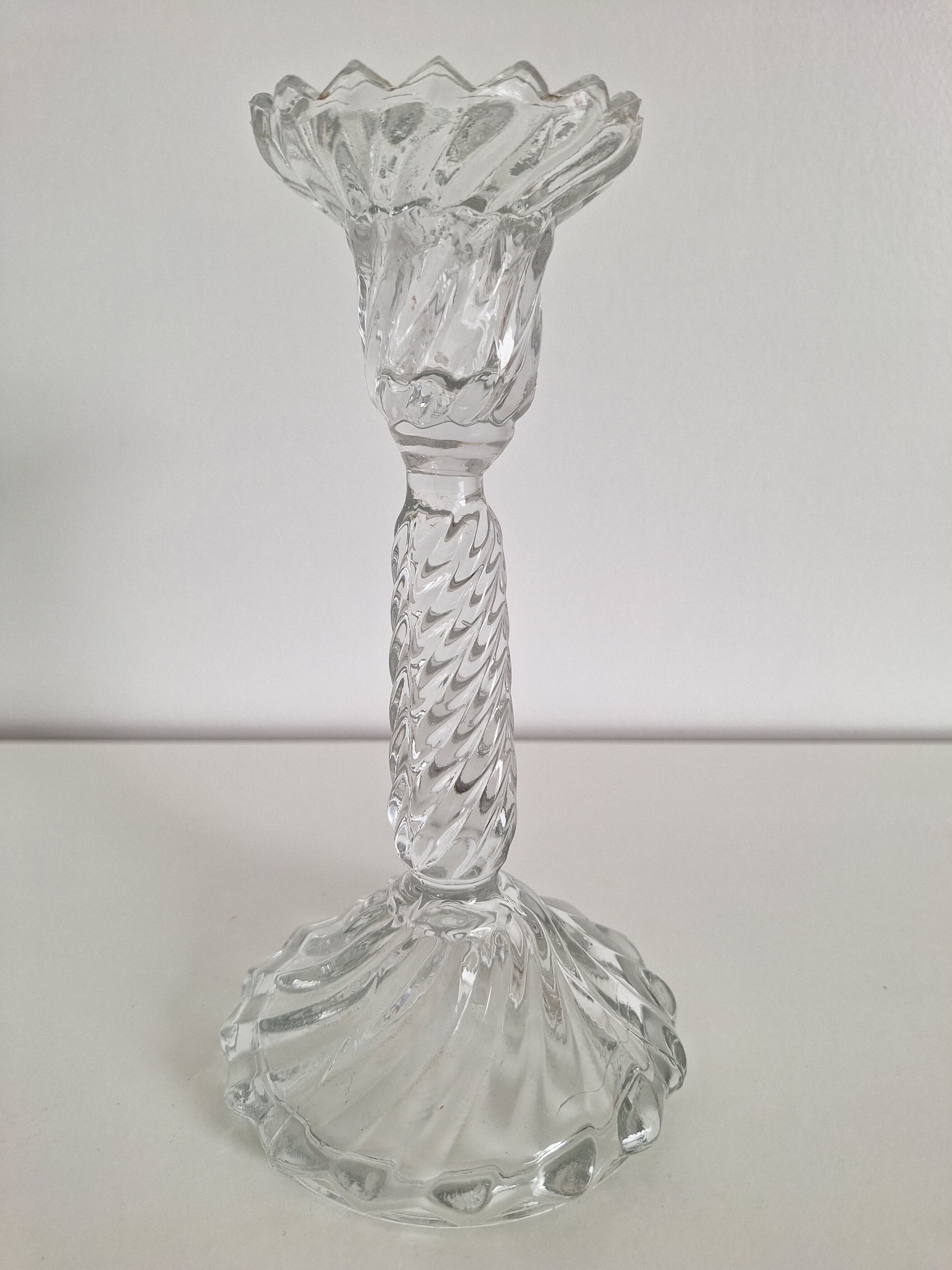 Vintage glass candle holder