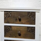 Small chest of drawers with 4 drawers, carved wood