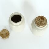 Lot de 2 pots à moutarde en grès