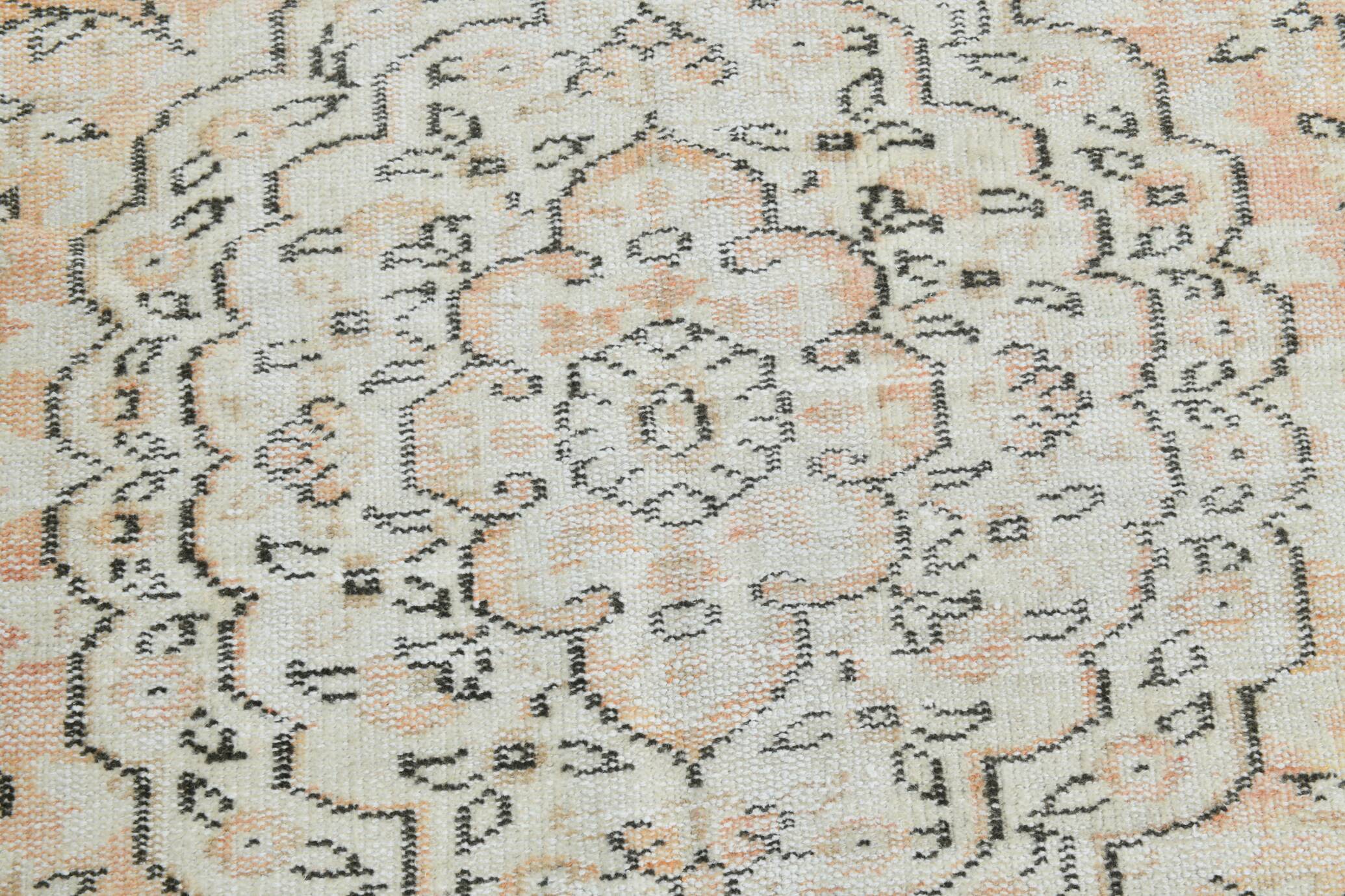 6x9 Turkish Apricot Oriental Vintage Rug, 180x289Cm