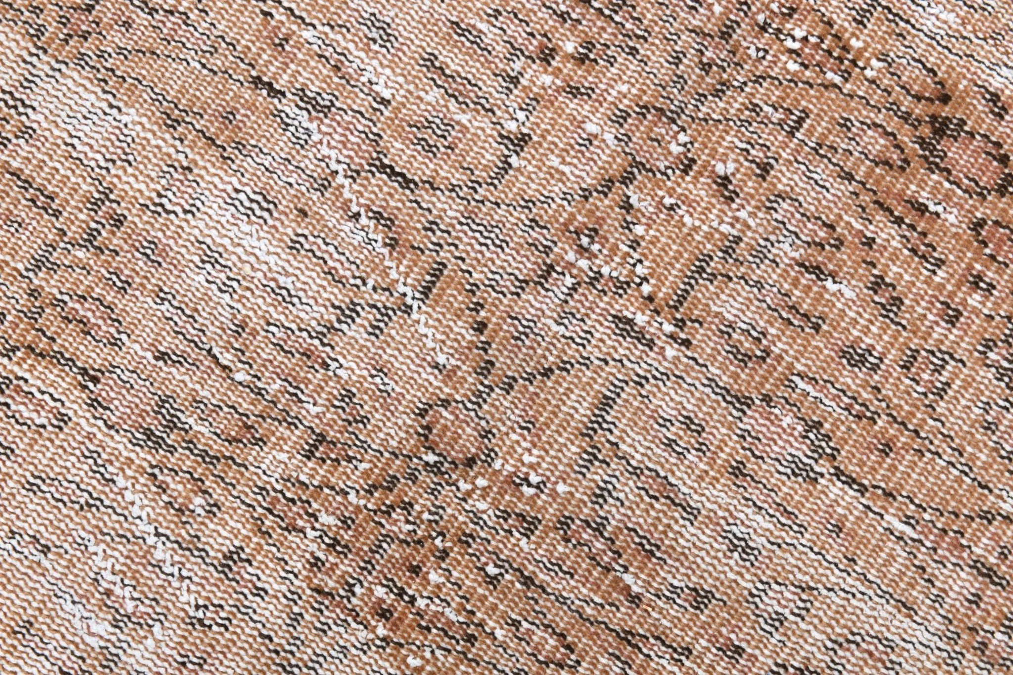 Terracotta & Rust Brown Floral Persian Rug, Turkish Vintage Antique Carpet