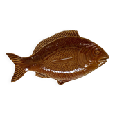 Grand plat à poisson ancien en céramique Sacla Portugal 1950 1960 vintage ACC-7175