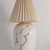 Art Deco White Seashell Motif Table lamp By Anna Lisa Thomson, Upsala Ekeby