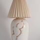Art Deco White Seashell Motif Table lamp By Anna Lisa Thomson, Upsala Ekeby
