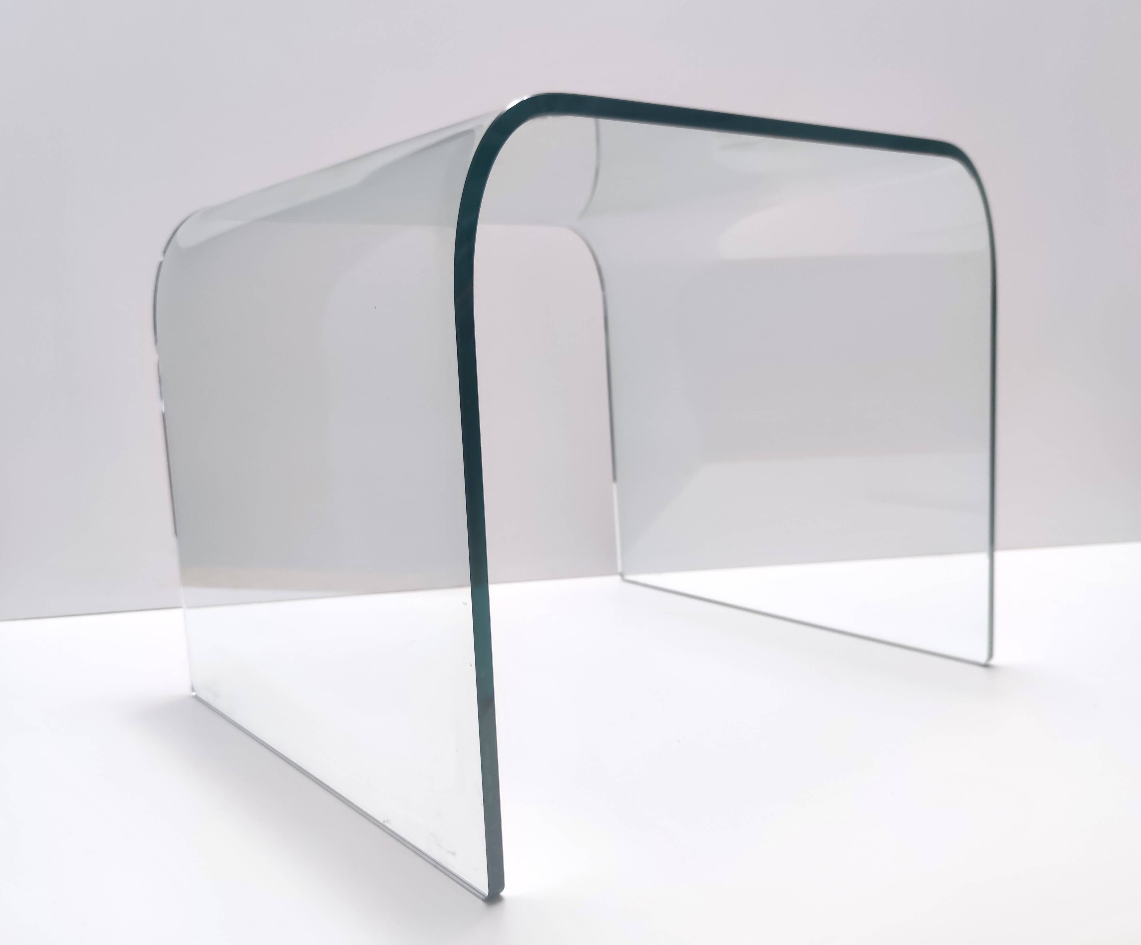 Aquamarine Square Glass Coffee Table