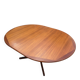 Oval teak table extendable with two leaves, Baumann style.