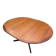 Oval teak table extendable with two leaves, Baumann style.