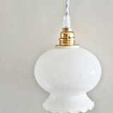 Vintage opaline portable lamp