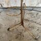 Vintage Golden Metal Stand Ashtray + Magazine Holder France