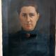 Antique painting from the early 1900s depicting a female portrait, signed by S.Bruno