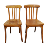 Pair of luterma monobloc bistro chairs