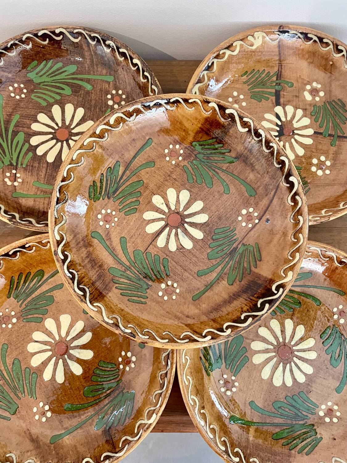 Set of 4 terracotta plates
