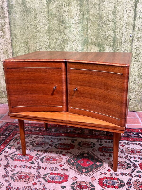 Petit meuble vintage rétro vintage en teck 1960