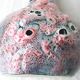 Vase rose fat lava