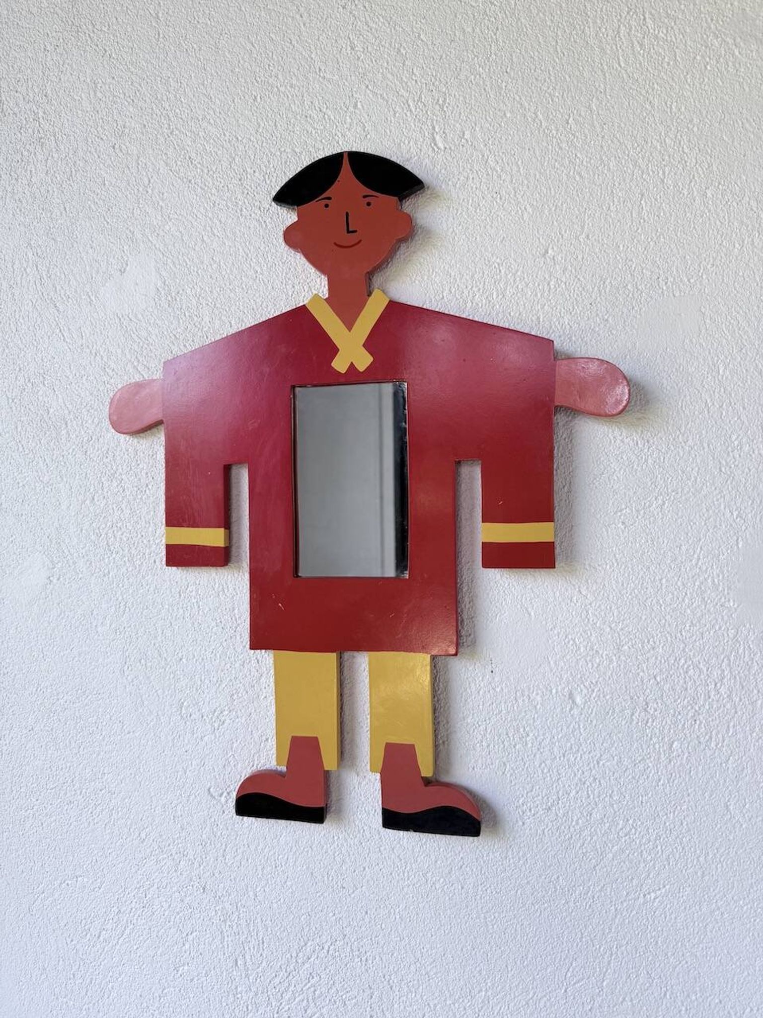 Child's character painted wooden mirror