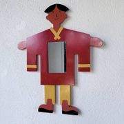 Child's character painted wooden mirror
