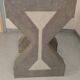 Pedestal / High side table in polished concrete – Unique artisan piece.
