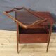Mahogany service with flaps with removable glass top 67 x 46 cm