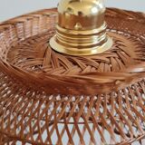 Vintage wicker pendant lamp