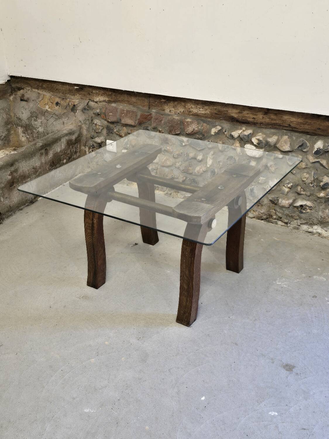 Table basse en verre Art Déco