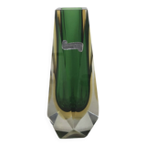 Murano Sommerso octagonal vase by Flavio Poli - 1960s