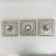 Hustadt Leuchten ice glass wall lamp sconce set of 3, 1970s Germany