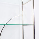 Hollywood regency style brass and glass showcase, 1970's