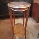 Mahogany and marble side table